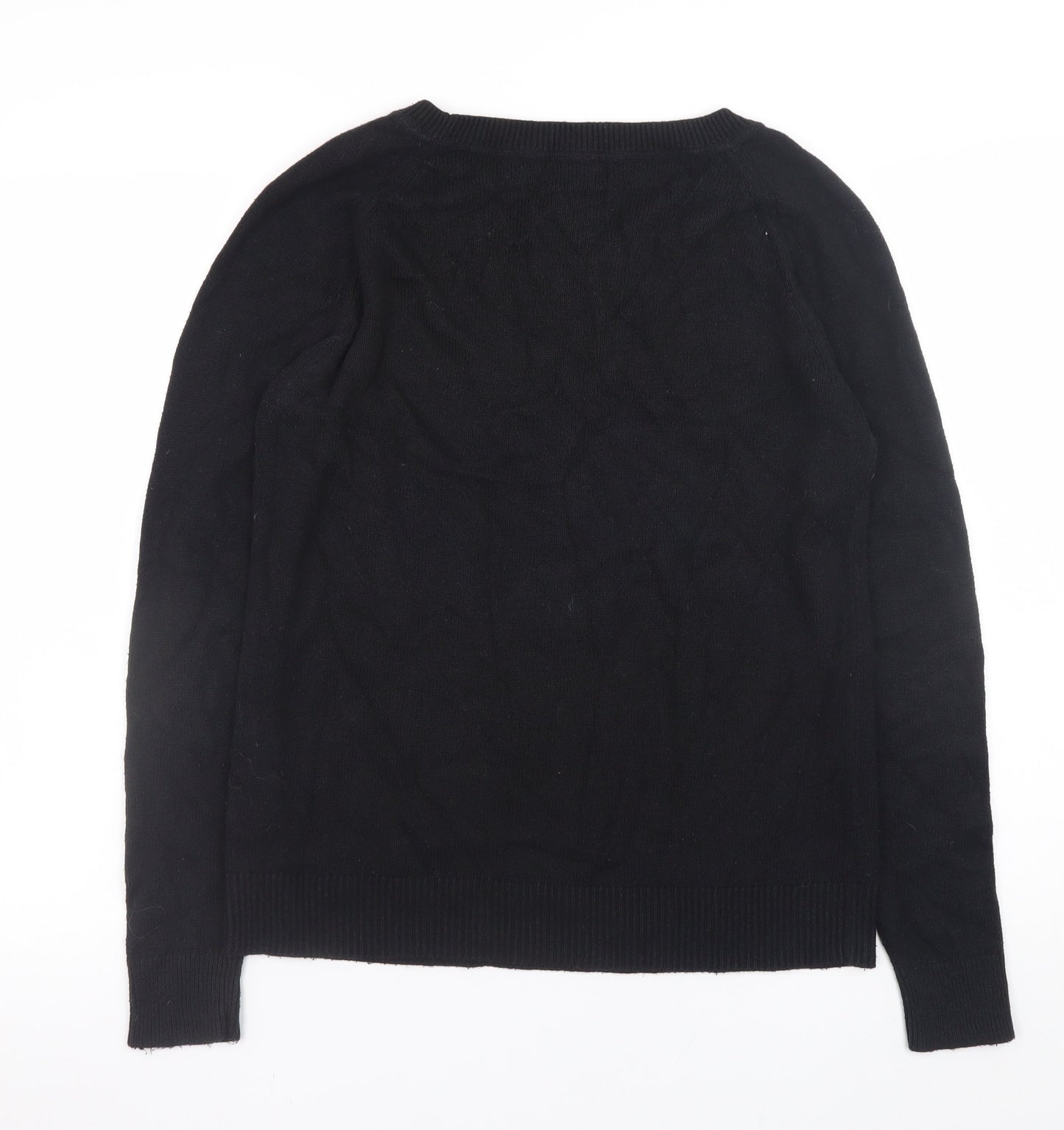Gap Men's Black Cotton Knit Crew Neck Pullover Jumper Size M
