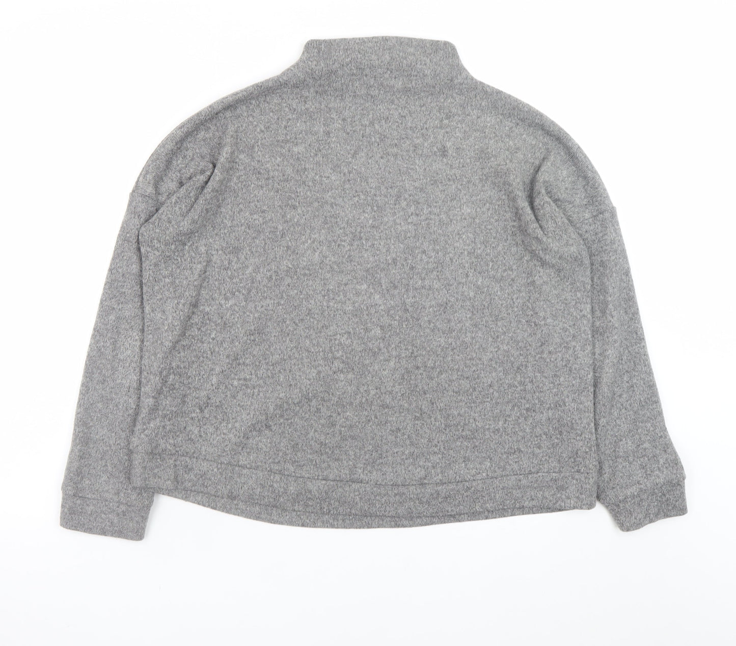 New Look Women Grey Mock Neck Pullover Jumper Size S