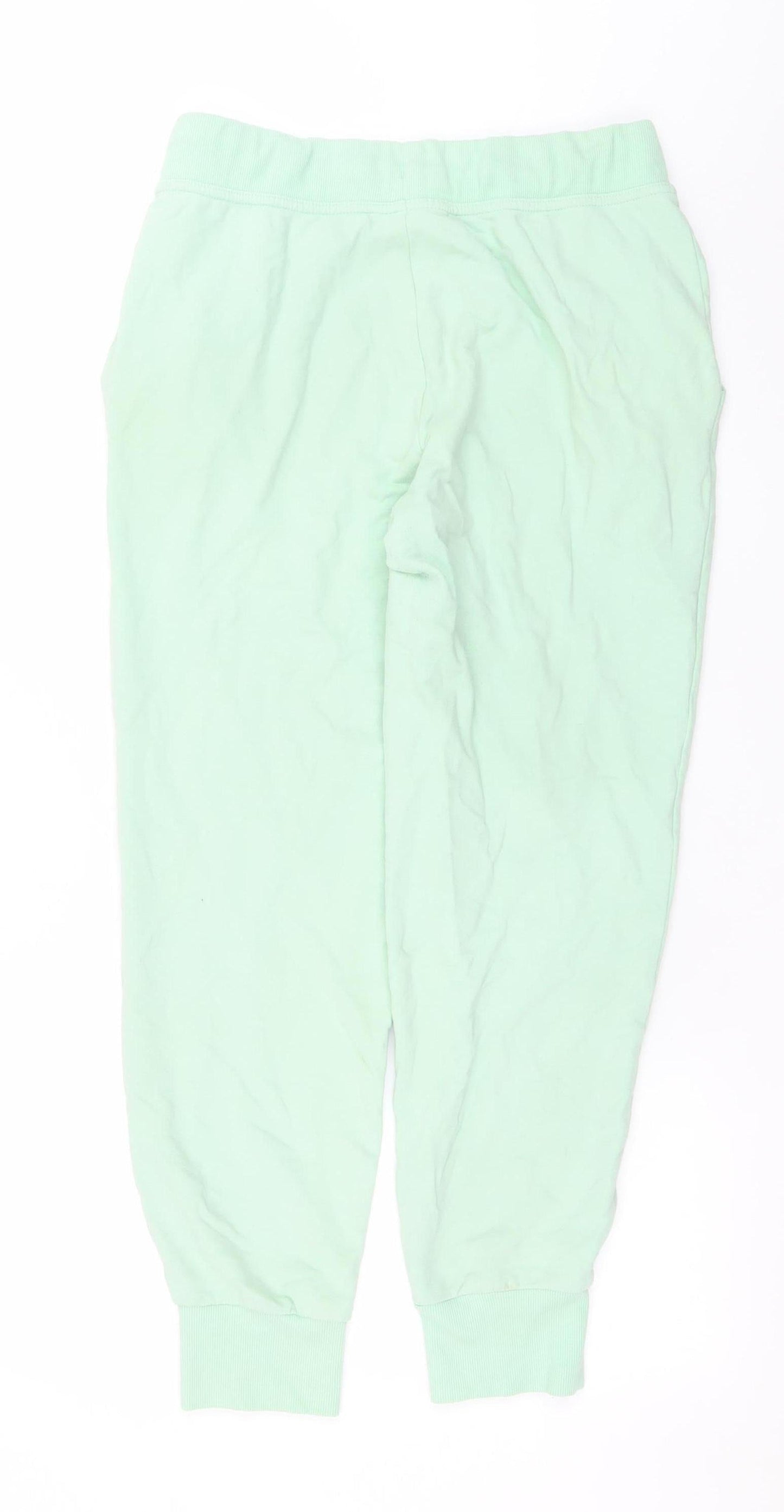 Fila Womens Green Jogger Trousers M Cotton Blend Logo Stretch