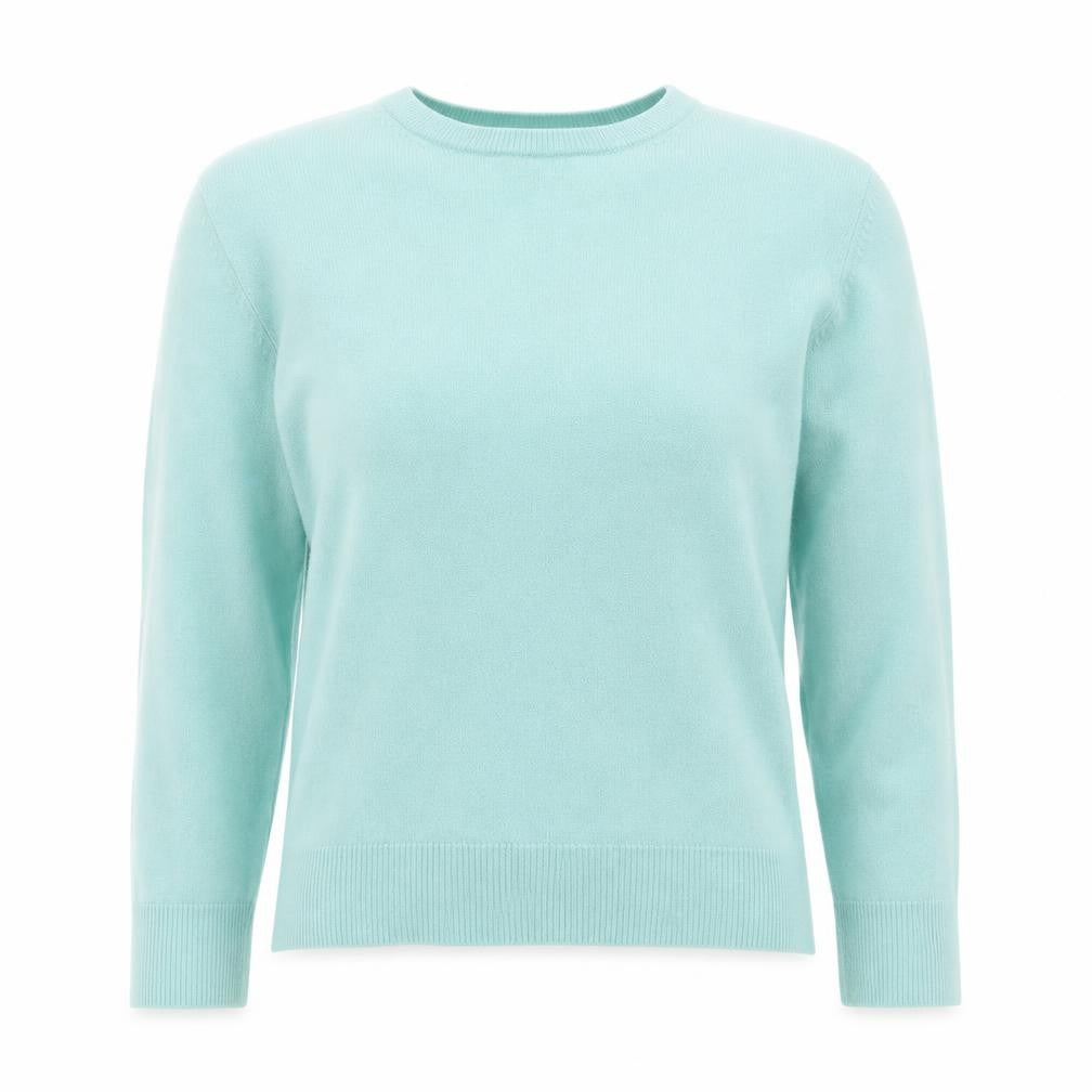 Marks and Spencer Women's Green Size 8 Crew Neck Acrylic Jumper