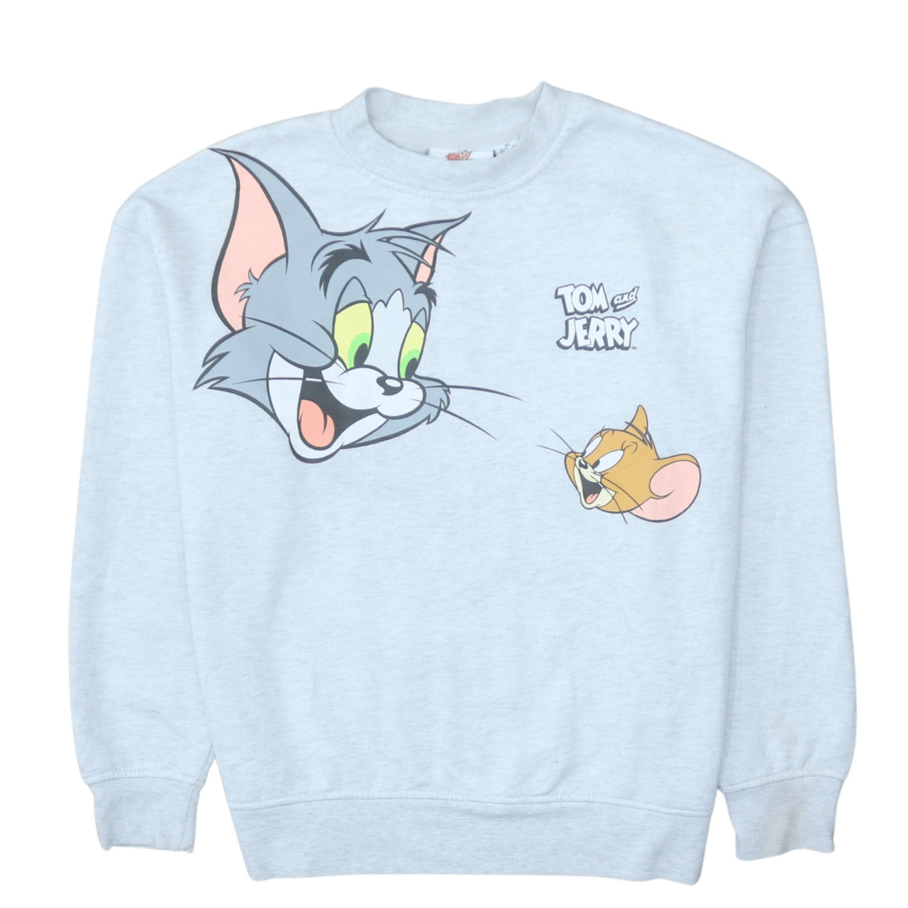 Primark Women’s Light Grey Tom and Jerry XS Pullover Sweatshirt