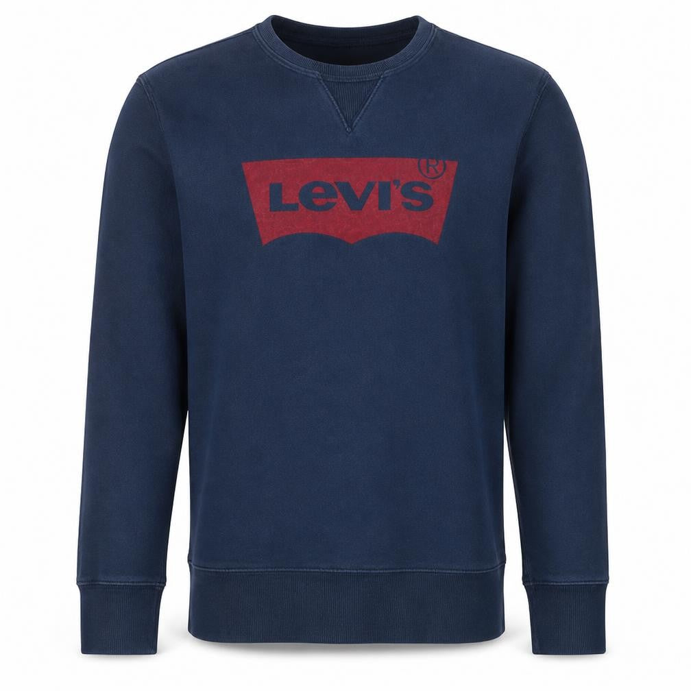 Levi's Men's Blue Logo Crew Neck Sweatshirt Size M Regular Fit