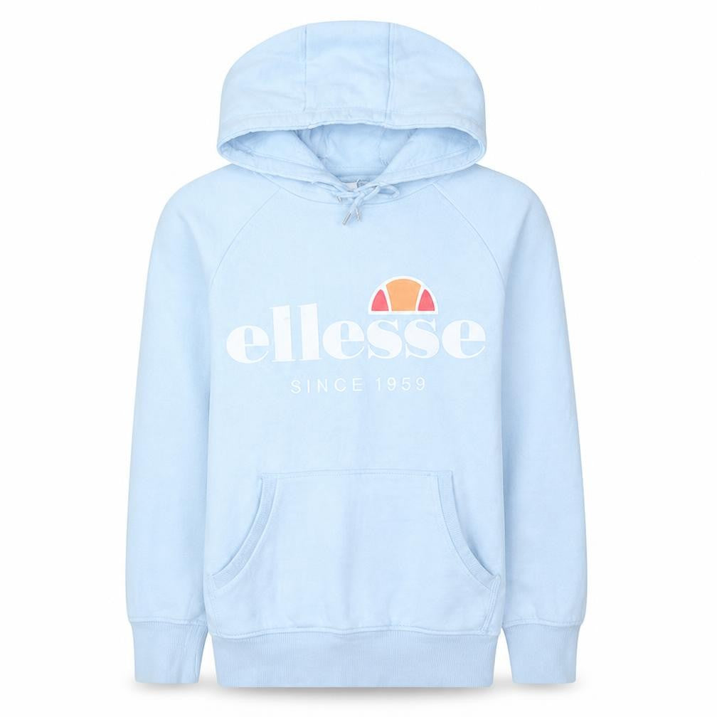 Ellesse Womens Light Blue XS Pullover Hoodie Cotton Blend Casual