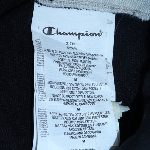Champion Men's Black Yellow Colourblock Crew Neck Sweatshirt Medium