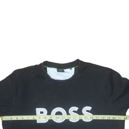 Hugo Boss Men's Black Logo Crew Neck Pullover Sweatshirt Size L