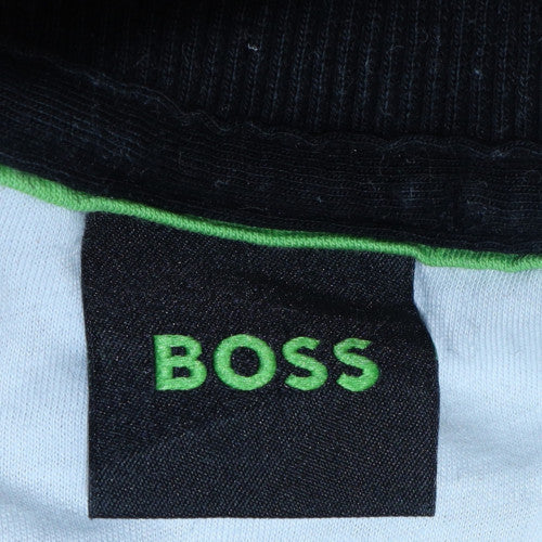 Hugo Boss Men's Black Logo Crew Neck Pullover Sweatshirt Size L