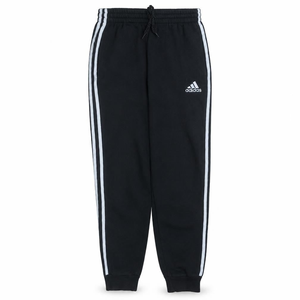 Front view of Adidas Women Black Jogger Trousers Medium Fleece Cuffed Sportswear