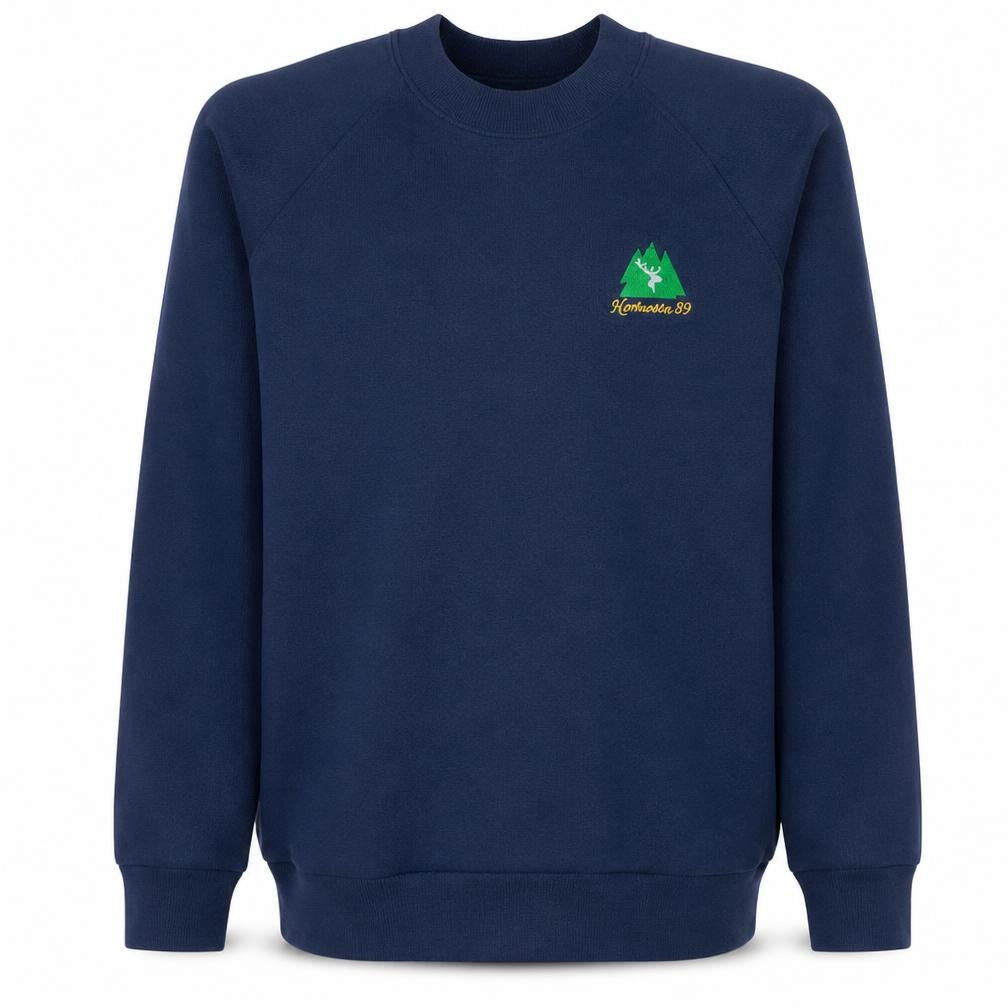 Fruit of the Loom Mens Blue Northumbria 99 Embroidered Pullover Sweatshirt M