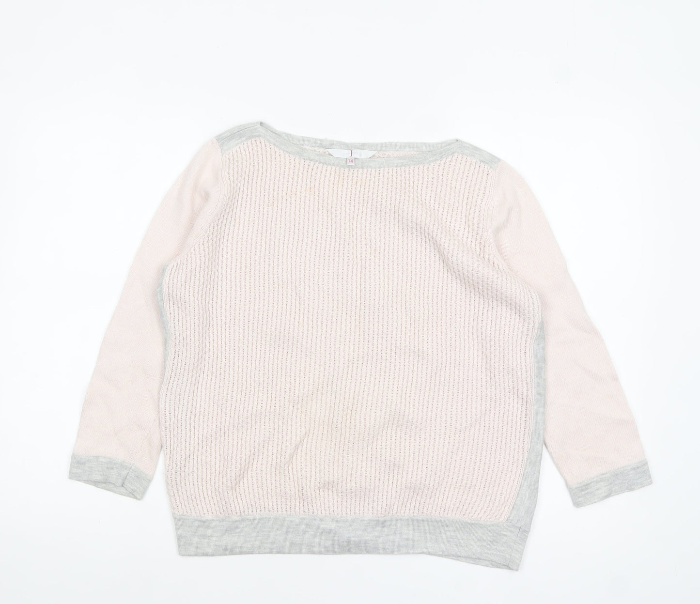 Jasper Conran Women’s Beige Knit Pullover Jumper Size 14