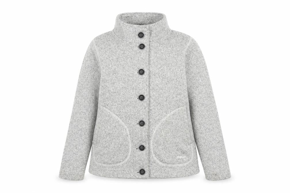 Rohan Women's Grey Fleece Button Jacket Size S Outdoor Casual