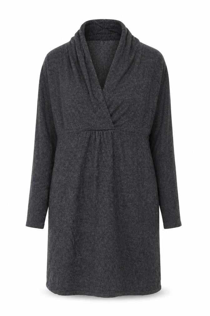 Monsoon Women Grey Knit Knee Length Shift Dress Size M