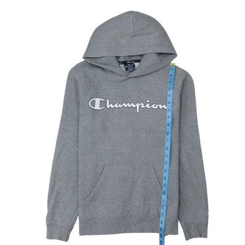 Champion Men’s Grey Pullover Hoodie Small Regular Fit Fleece Sweatshirt