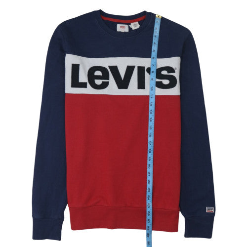 Levi's Men's Multicoloured Crew Neck Pullover Sweatshirt M