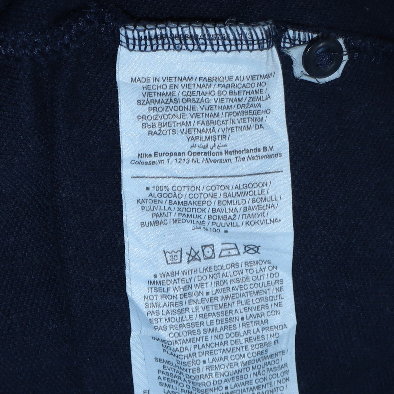 Nike Men's Blue XL Cotton Polo Shirt Short Sleeve Sports Top