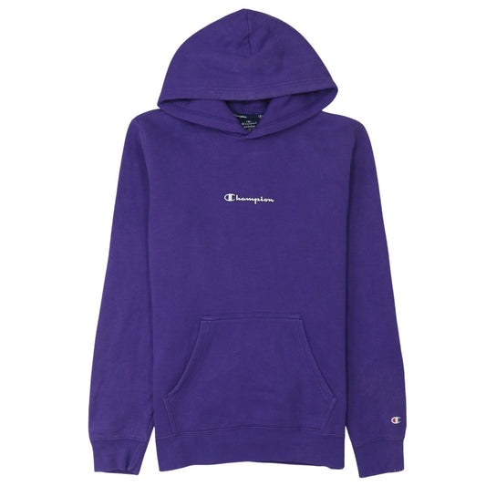 Champion Men's Purple Pullover Hoodie Medium Logo Sportswear
