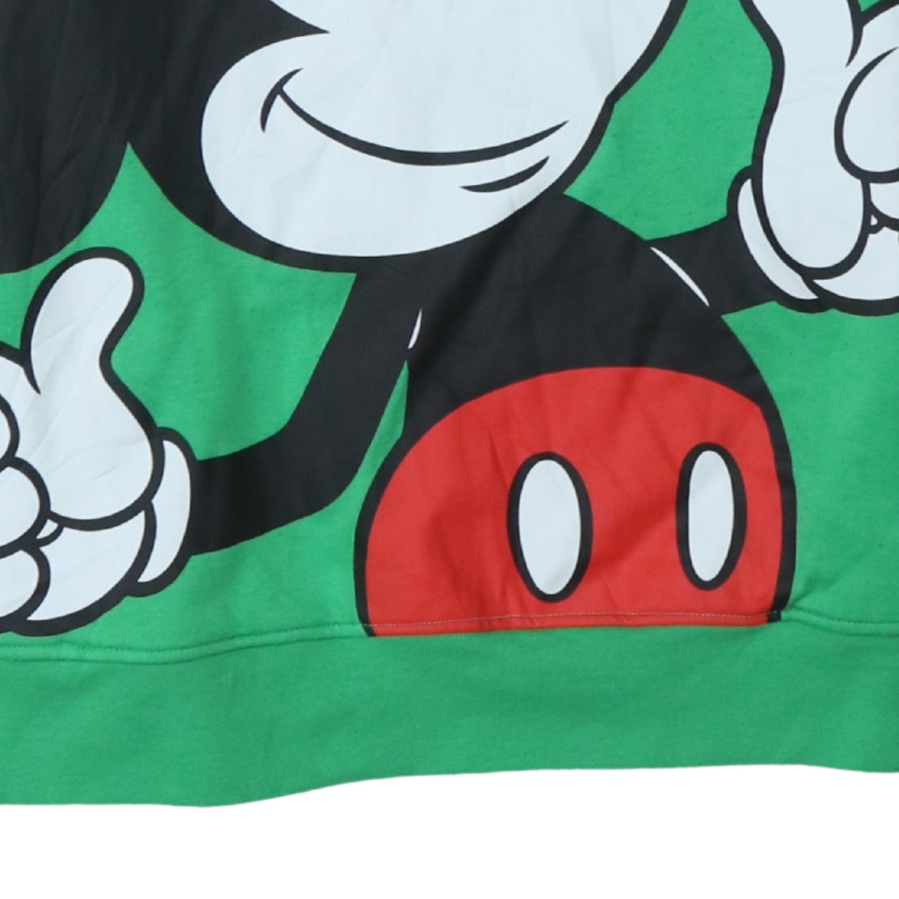 Disney Womens Green Mickey Mouse Pullover Hoodie XS