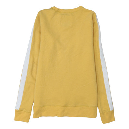 Hollister Men's Yellow Crew Neck Pullover Sweatshirt XS