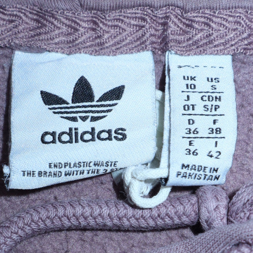Adidas Womens Purple Hoodie Size 10 Pullover Cotton Blend Casual