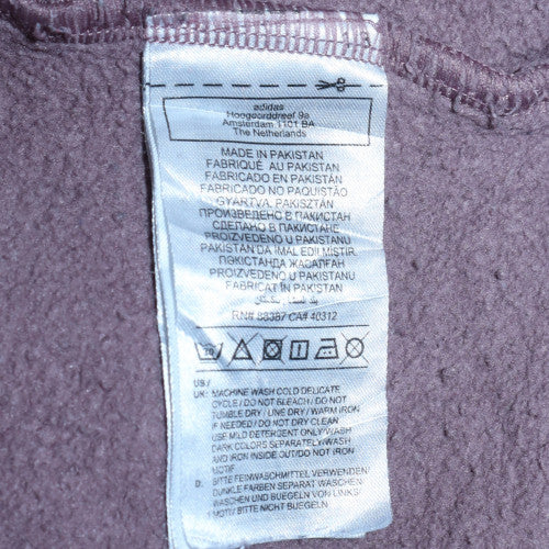 Adidas Womens Purple Hoodie Size 10 Pullover Cotton Blend Casual