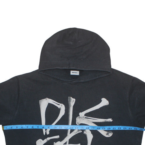 Diesel Mens Black XL Pullover Hoodie with Graphic Print