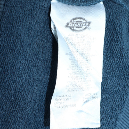 Dickies Mens Blue Crew Neck Pullover Sweatshirt Small
