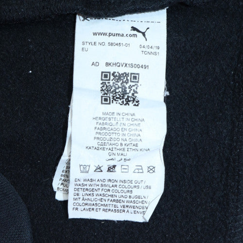 Puma Teens Black Pullover Hoodie Fleece Regular Fit 15-16Y