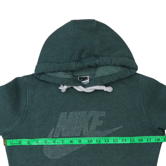 Nike Men’s Green Pullover Hoodie M Graphic Cotton Fleece Sportswear