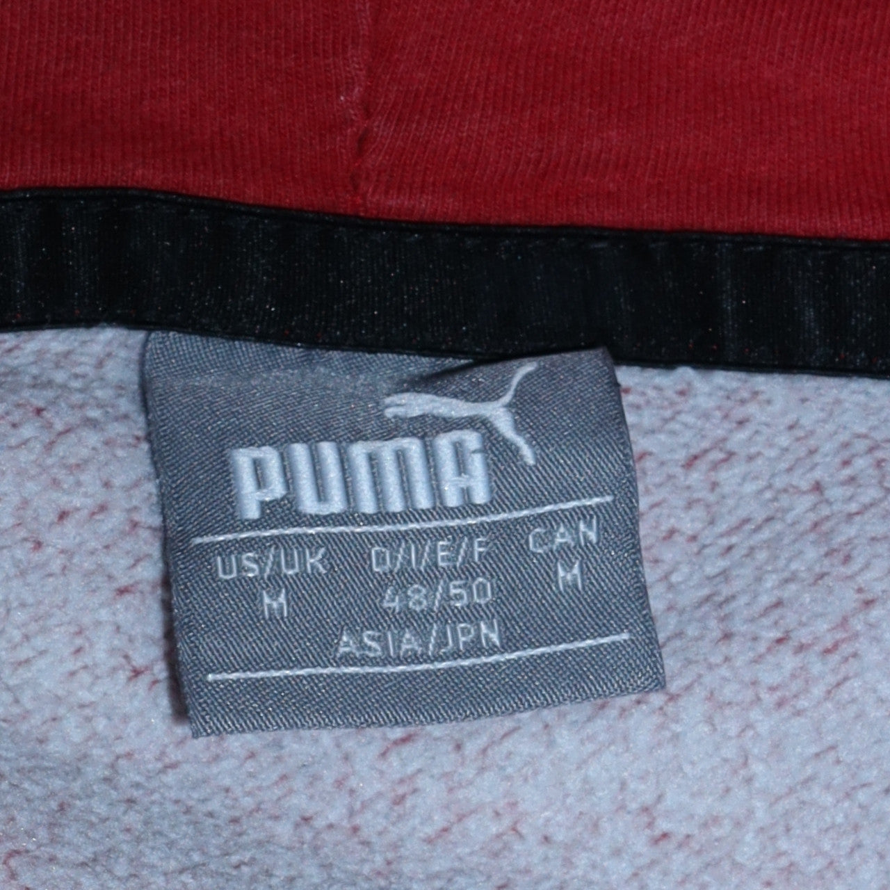 Puma Men's Red Pullover Hoodie Medium Logo Sportswear