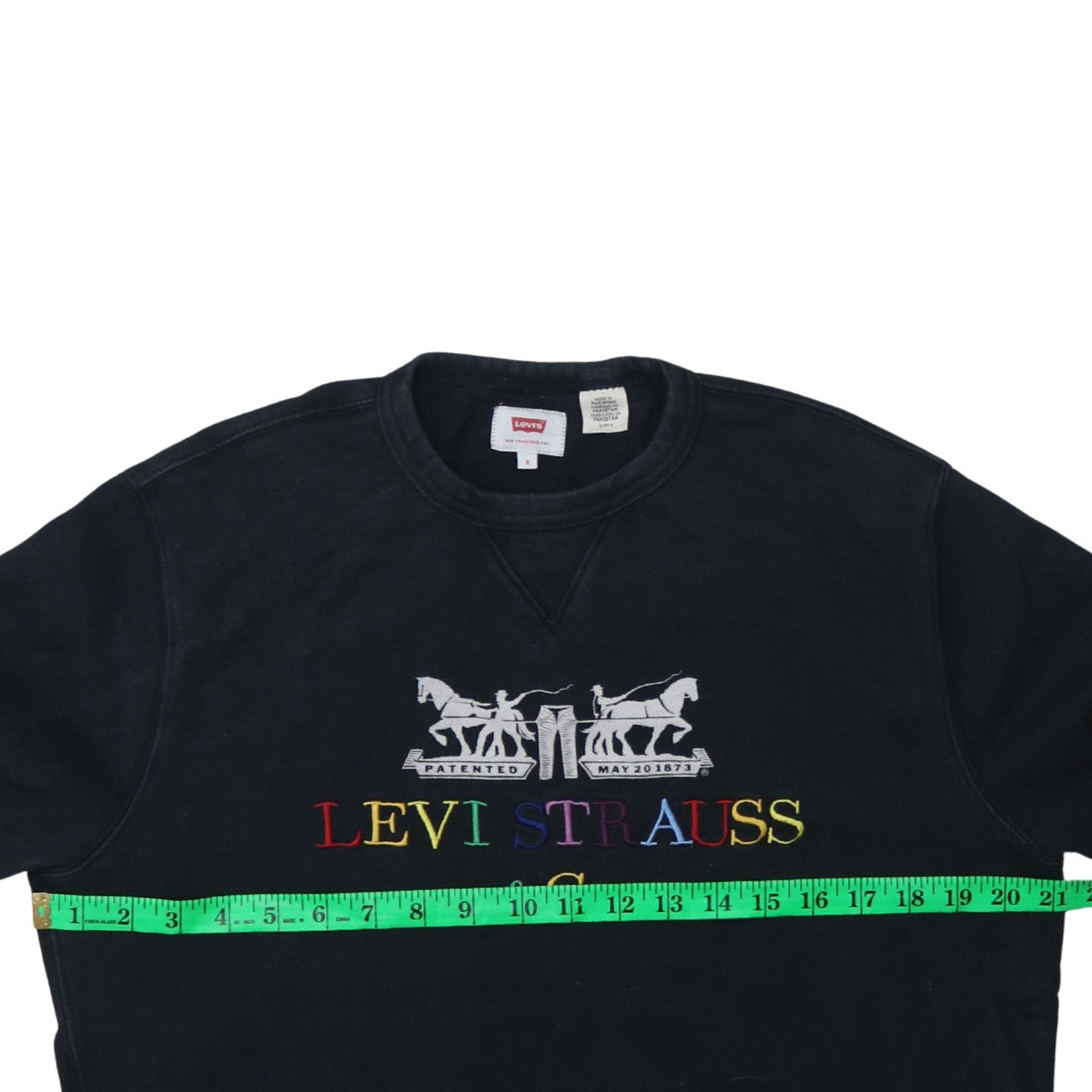 Levi's Men's Black Embroidered Logo Pullover Sweatshirt Size S