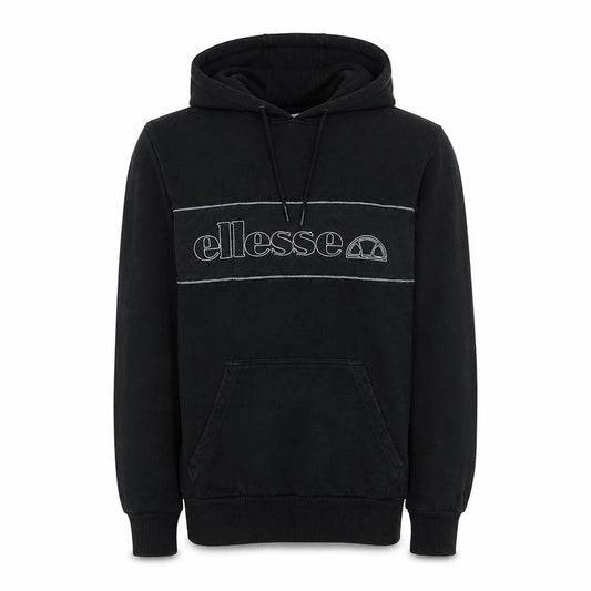 Ellesse Men's Black Pullover Hoodie L Logo Graphic Fleece Sweatshirt