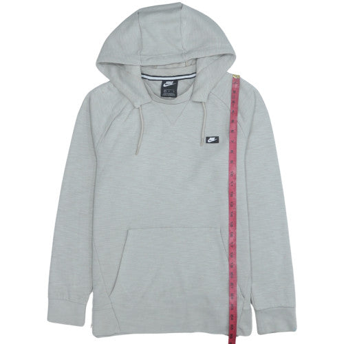Nike Men's Grey M Pullover Hoodie with Logo Pocket