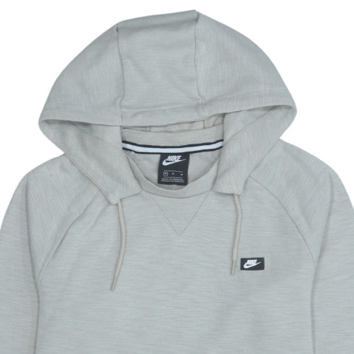 Nike Men's Grey M Pullover Hoodie with Logo Pocket