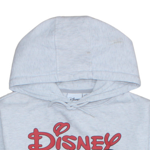 Disney Womens Grey XS Pullover Hoodie Mickey Print Casual Sweatshirt
