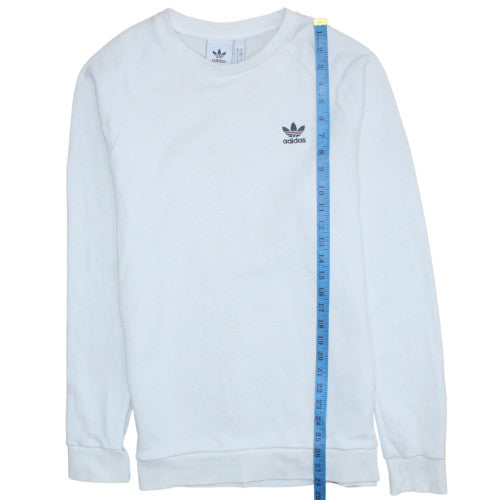 adidas Men's White Crew Neck Pullover Sweatshirt Size M