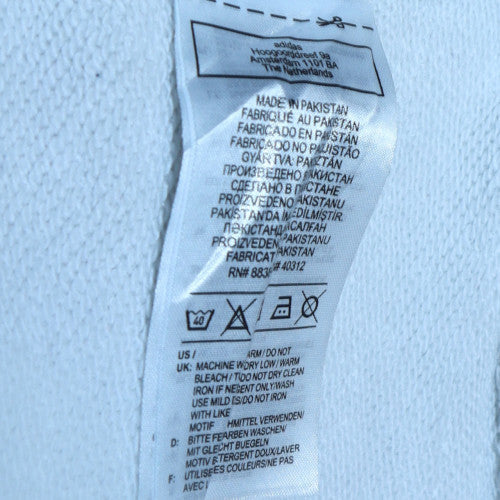 adidas Men's White Crew Neck Pullover Sweatshirt Size M