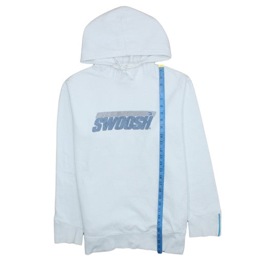Nike Men's White Pullover Hoodie L Sports Graphic Fleece