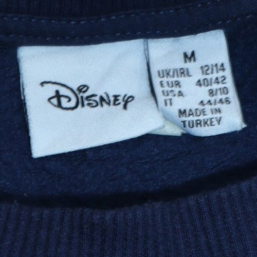 Disney Stitch Blue Teens Pullover Sweatshirt M Fleece Graphic