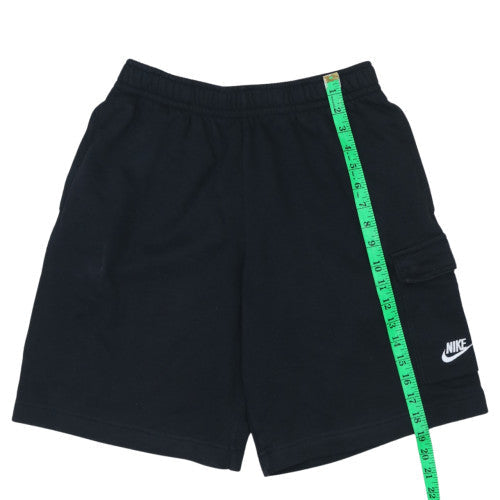 Nike Men's Black Fleece Walking Shorts Small Elastic Waist Activewear