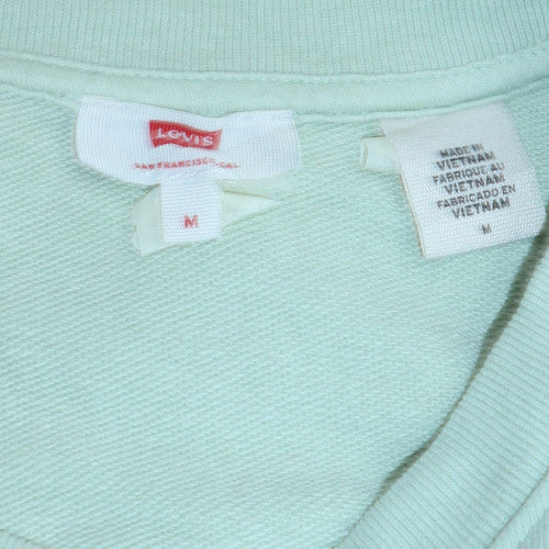 Levi's Men's Green Logo Crew Neck Pullover Sweatshirt Size M