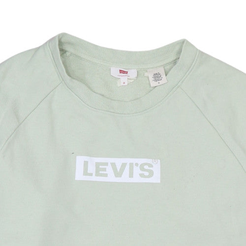 Levi's Men's Green Logo Crew Neck Pullover Sweatshirt Size M