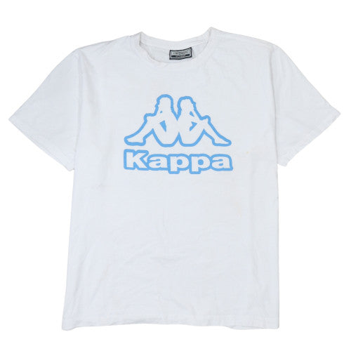 Kappa Men's White XL Sports Logo Graphic Crew Neck T-Shirt