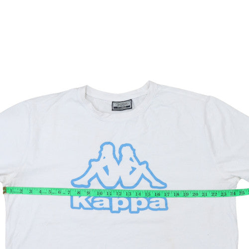 Kappa Men's White XL Sports Logo Graphic Crew Neck T-Shirt