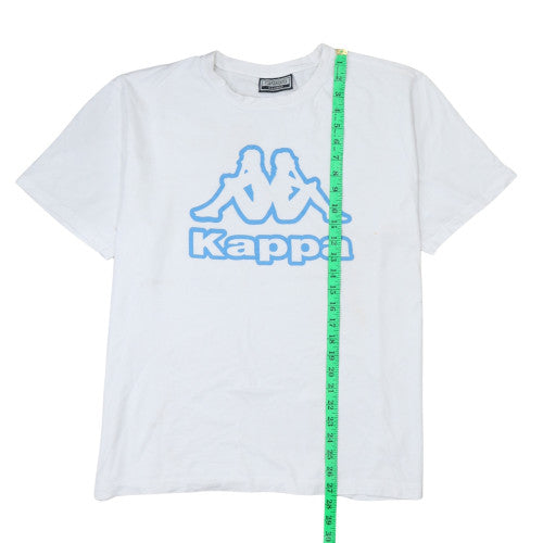 Kappa Men's White XL Sports Logo Graphic Crew Neck T-Shirt