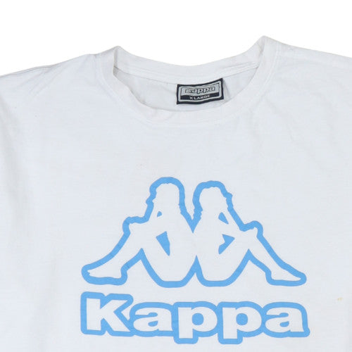Kappa Men's White XL Sports Logo Graphic Crew Neck T-Shirt