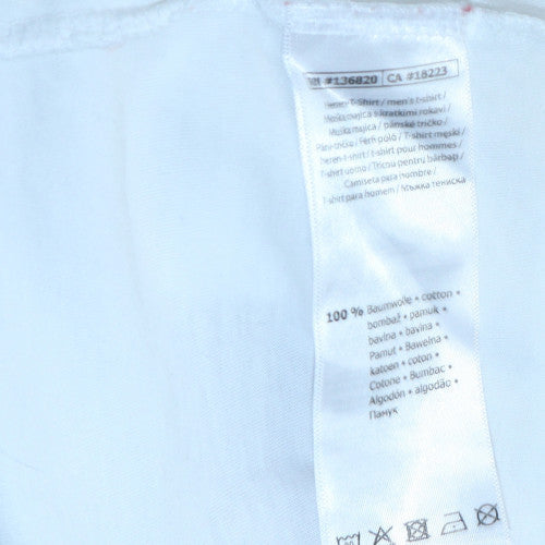 Kappa Men's White XL Sports Logo Graphic Crew Neck T-Shirt