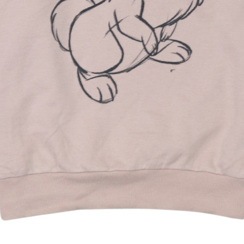 Disney Women Beige Thumper Sweatshirt Size S Crew Neck Pullover