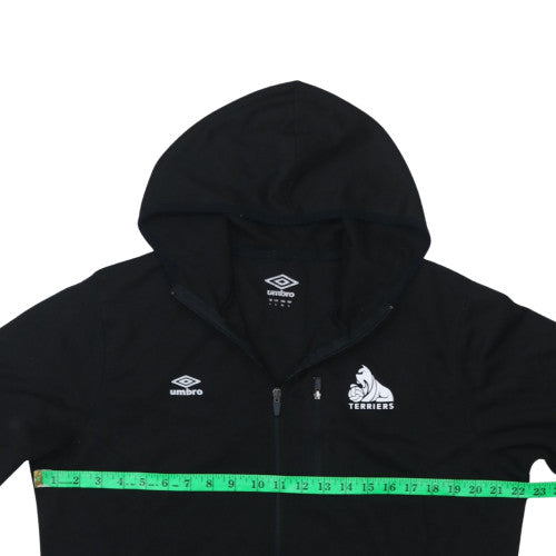 Umbro Mens Black Full Zip Hoodie Sweatshirt L Sports Football