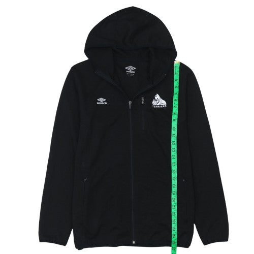 Umbro Mens Black Full Zip Hoodie Sweatshirt L Sports Football