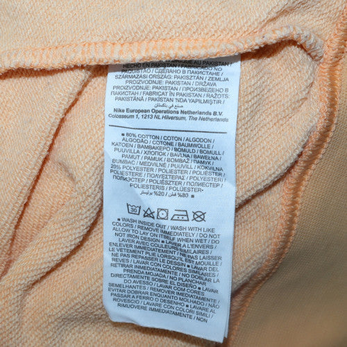 Nike Men's Beige Small Crew Neck Logo Pullover Sweatshirt