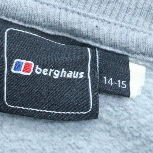 Berghaus Teens Grey Crew Neck Logo Sweatshirt Size 14-15